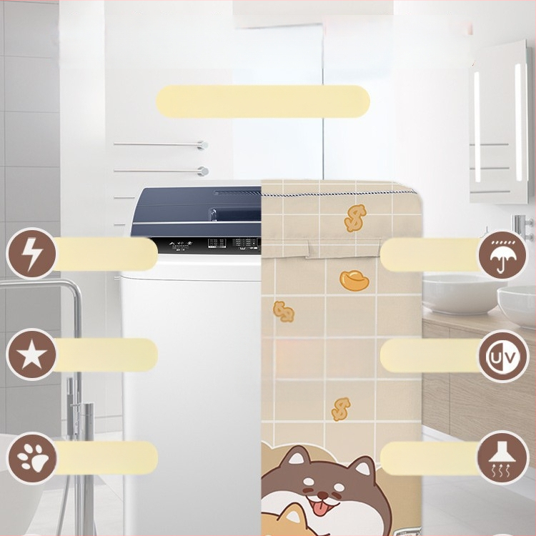 Veļas mazgājamās mašīnas vāciņš, poliesters, Little Iceman, karikatūras stils, putekļu aizsargs