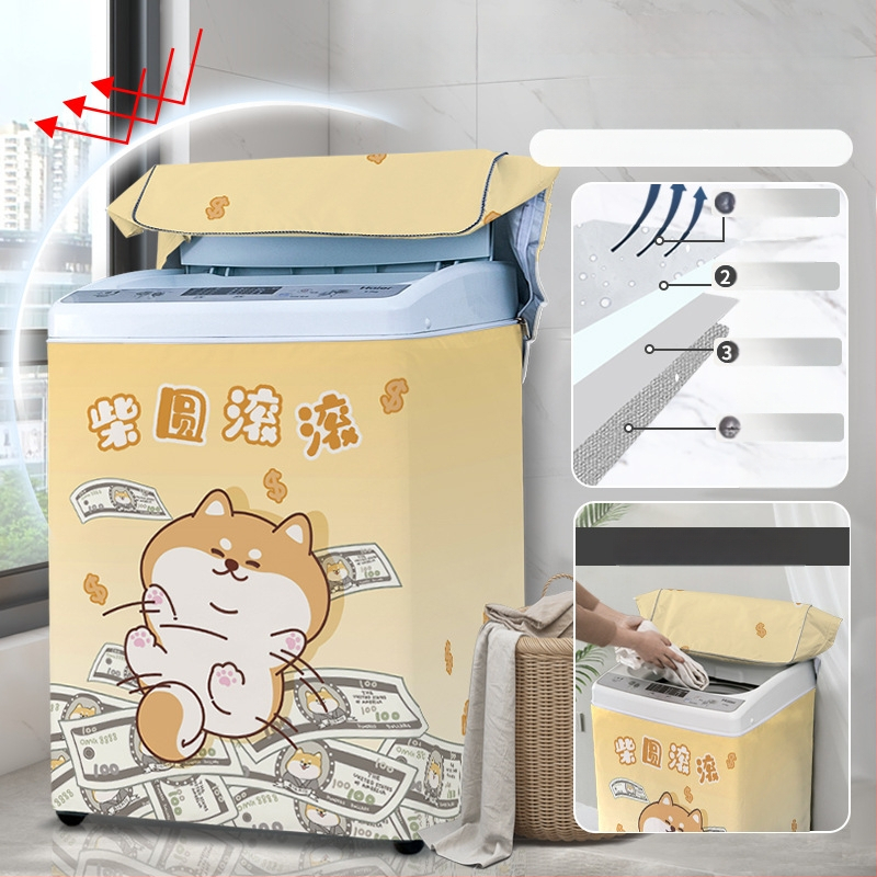 Veļas mazgājamās mašīnas vāciņš, poliesters, Little Iceman, karikatūras stils, putekļu aizsargs