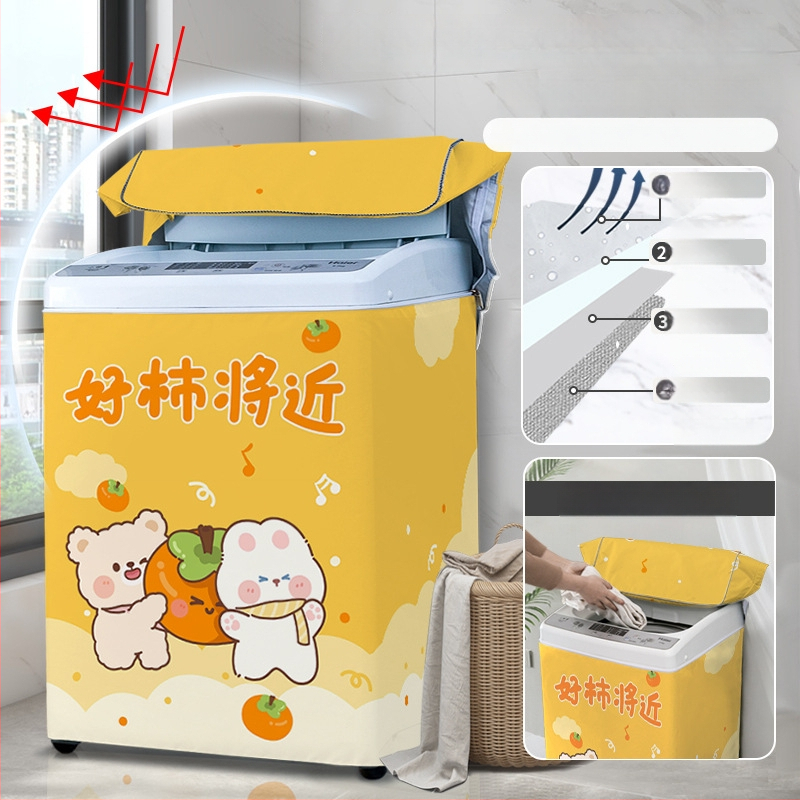 Veļas mazgājamās mašīnas vāciņš, poliesters, Little Iceman, karikatūras stils, putekļu aizsargs