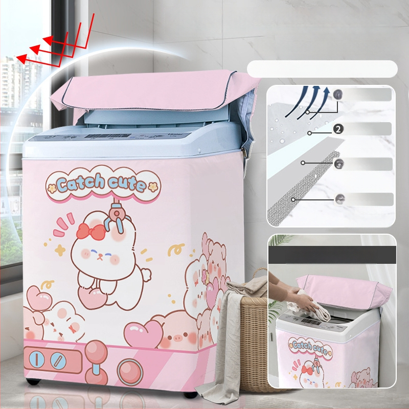 Veļas mazgājamās mašīnas vāciņš, poliesters, Little Iceman, karikatūras stils, putekļu aizsargs