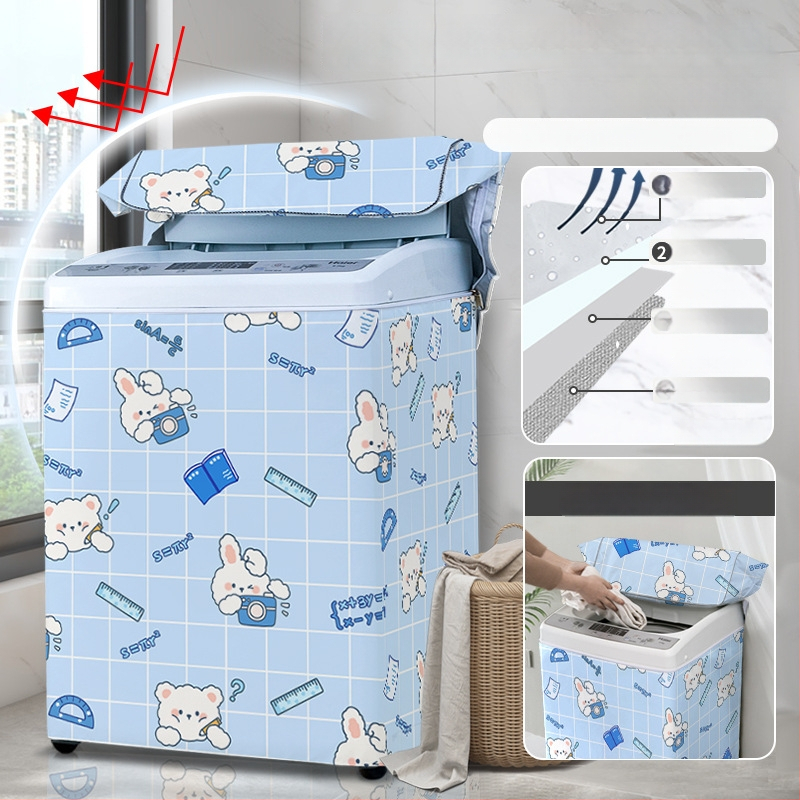 Veļas mazgājamās mašīnas vāciņš, poliesters, Little Iceman, karikatūras stils, putekļu aizsargs