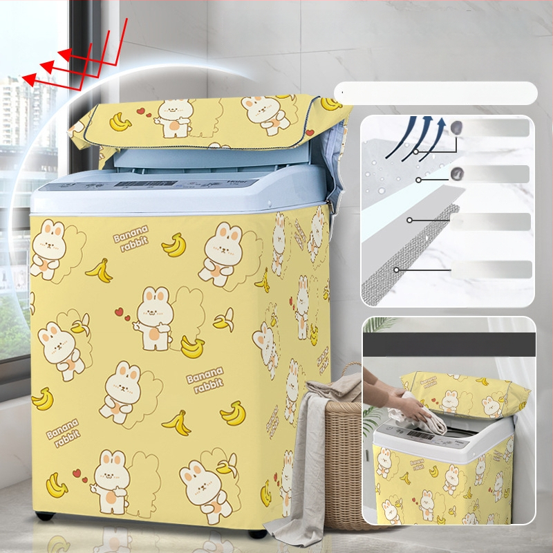 Veļas mazgājamās mašīnas vāciņš, poliesters, Little Iceman, karikatūras stils, putekļu aizsargs