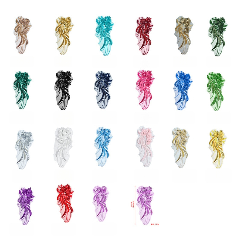 Δαντέλα κεντημένη με χάντρες – πολυεστέρας, DIY διακοσμητικά αξεσουάρ για ρούχα και νυφικό