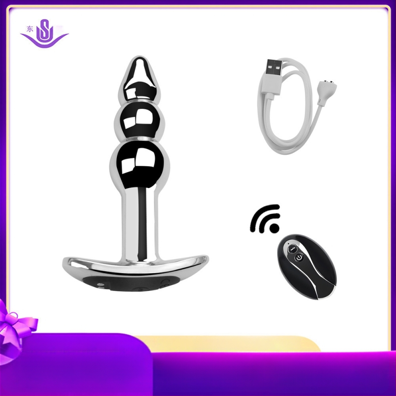 Dongkai Elektriskais Anālais Plugts ar Pērļu Vilkšanas Funkciju, Alumīnija Sakausējums – Pieaugušo Seksrotaļlieta ar Vibrāciju