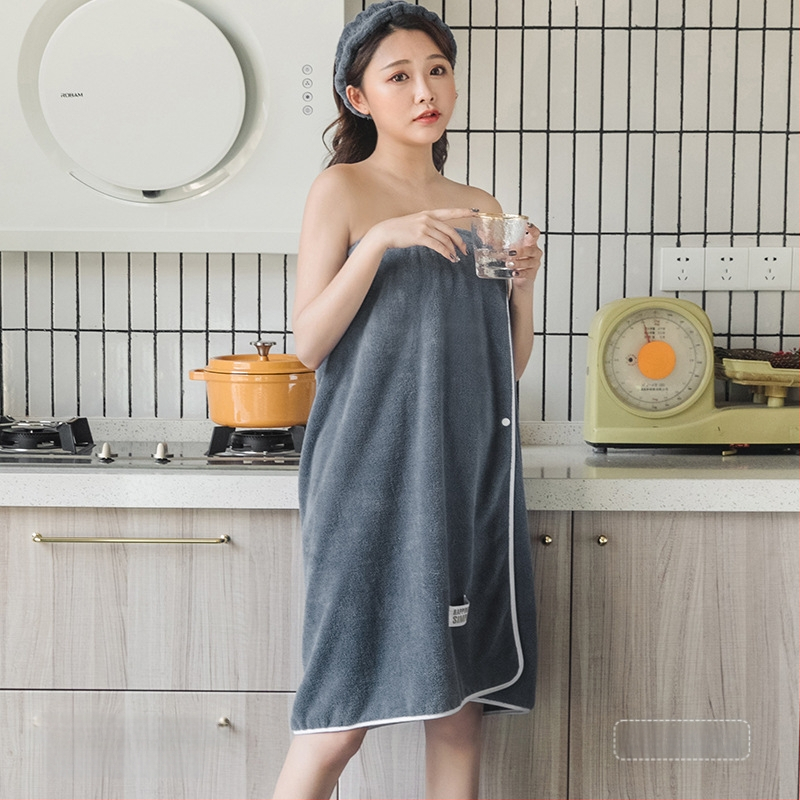 Moteriška dėvima vonios wrap apranga - ne medvilnė, sugeria ir greitai džiūsta, chalato stiliaus maudymosi sijonas, trijų dalių komplektas (Jacquard 150d, 80% poliesterio / 20% nailono)