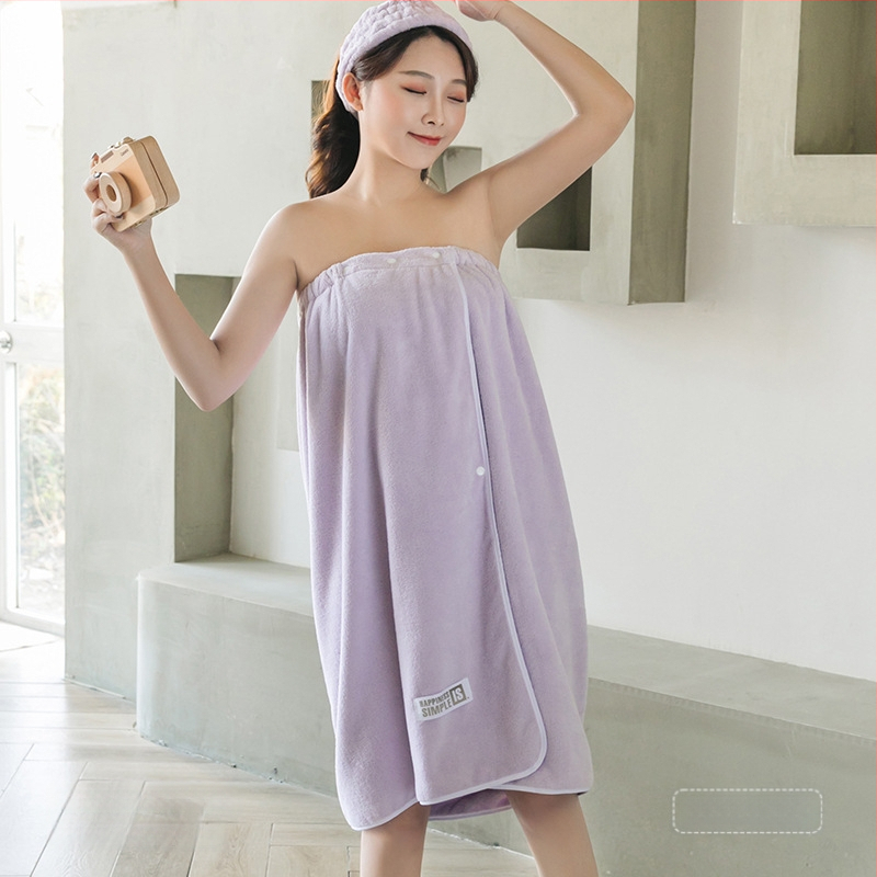 Moteriška dėvima vonios wrap apranga - ne medvilnė, sugeria ir greitai džiūsta, chalato stiliaus maudymosi sijonas, trijų dalių komplektas (Jacquard 150d, 80% poliesterio / 20% nailono)