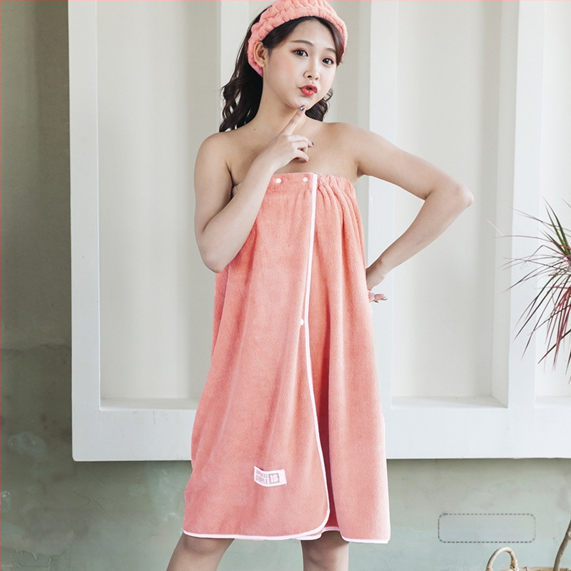 Moteriška dėvima vonios wrap apranga - ne medvilnė, sugeria ir greitai džiūsta, chalato stiliaus maudymosi sijonas, trijų dalių komplektas (Jacquard 150d, 80% poliesterio / 20% nailono)