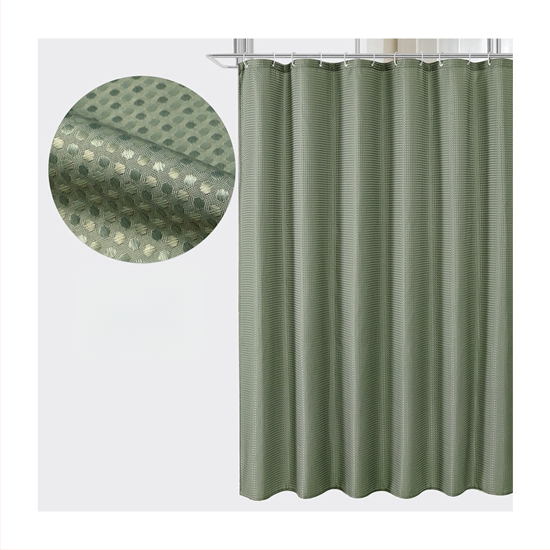 Poliesterio dušo užuolaida su vaflinės tekstūros, pritaikomas modelis, logotipo spausdinimas galimas, prekės ženklas Zhihang Youpin