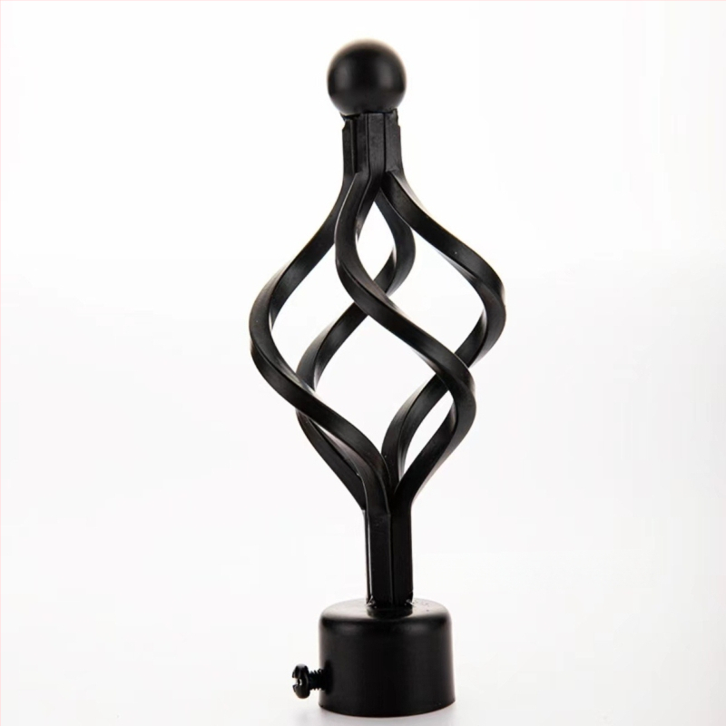 Geležinė užuolaidų lazdelės galva – kabinimo tipas, modelis 22/28 stulpai, užuolaidų priedai