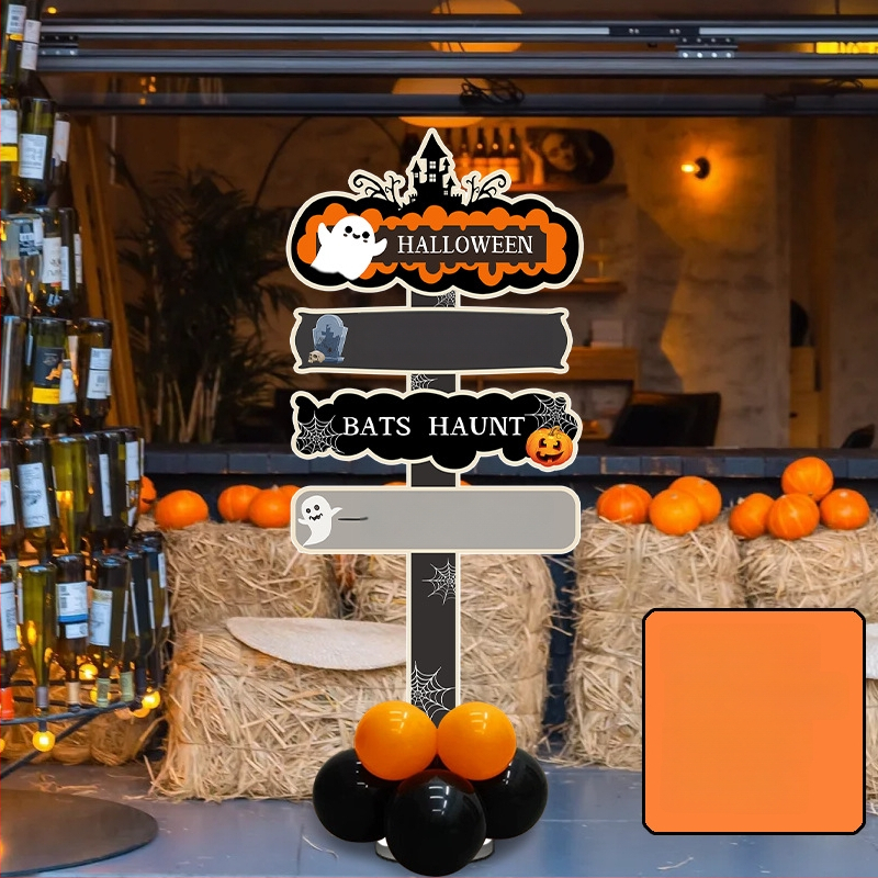 Dekoratyviniai gatvių ženklai patalpų dekoravimui - KT lenta, animacinio stiliaus, Helovinas