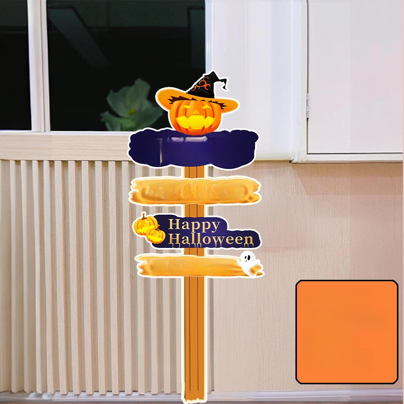 Dekoratyviniai gatvių ženklai patalpų dekoravimui - KT lenta, animacinio stiliaus, Helovinas