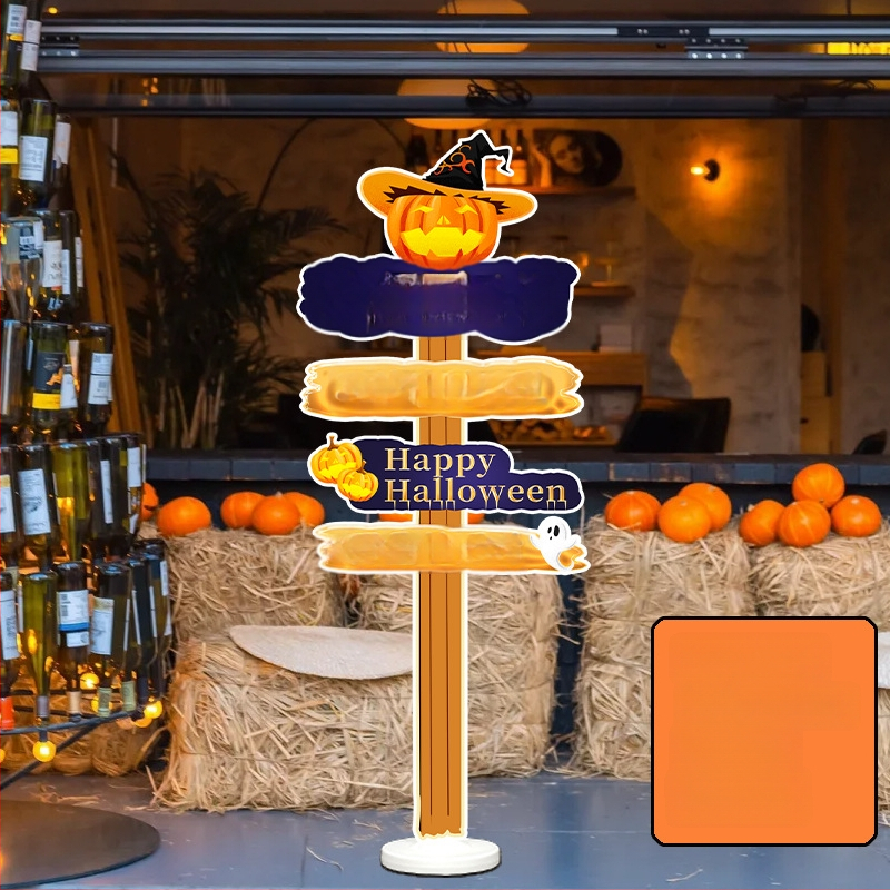 Dekoratyviniai gatvių ženklai patalpų dekoravimui - KT lenta, animacinio stiliaus, Helovinas