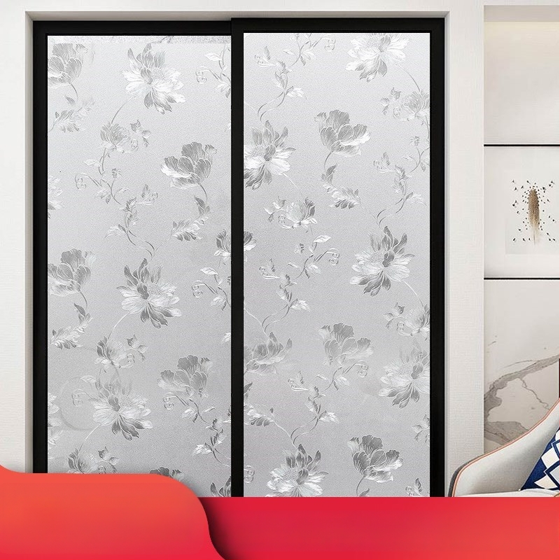 Praustuvo stiklo plėvelė privatumo užtikrinimui, matinė, geometrinis raštas, vienas lapas (vonios langams)