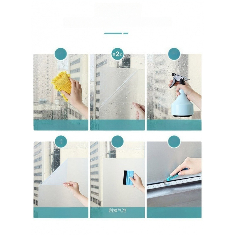 Praustuvo stiklo plėvelė privatumo užtikrinimui, matinė, geometrinis raštas, vienas lapas (vonios langams)