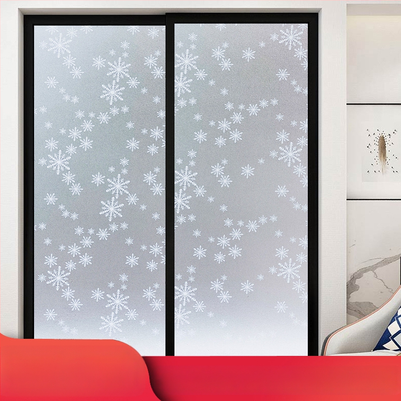 Praustuvo stiklo plėvelė privatumo užtikrinimui, matinė, geometrinis raštas, vienas lapas (vonios langams)