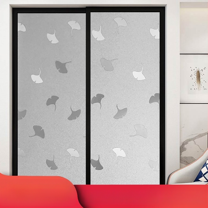 Praustuvo stiklo plėvelė privatumo užtikrinimui, matinė, geometrinis raštas, vienas lapas (vonios langams)