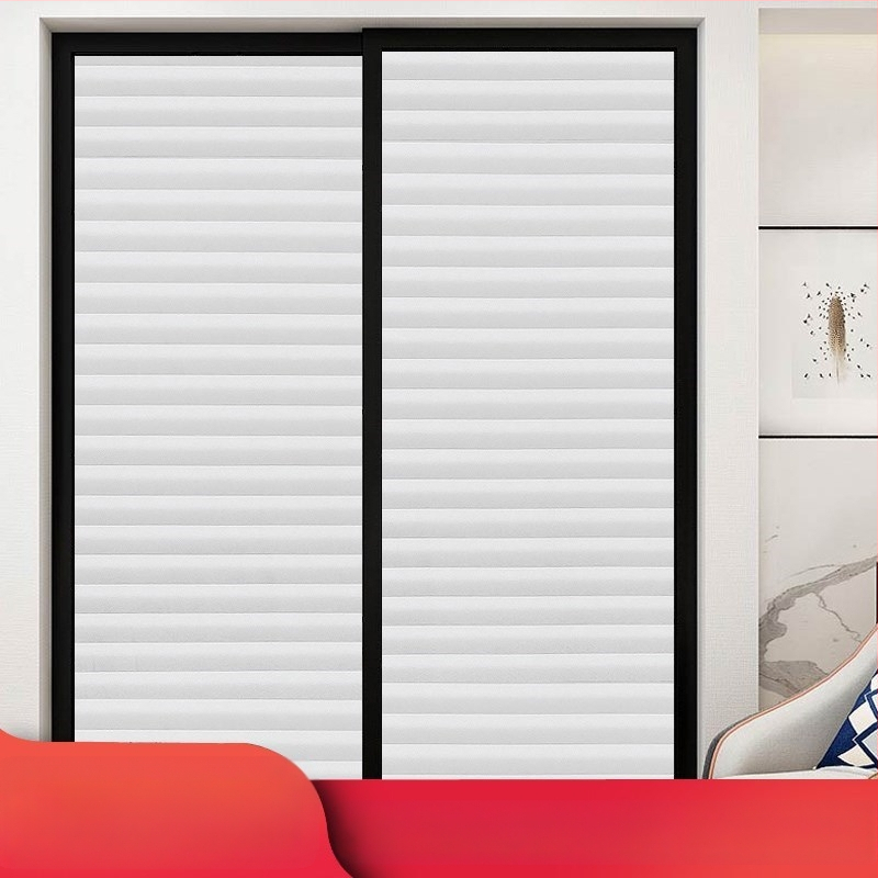 Praustuvo stiklo plėvelė privatumo užtikrinimui, matinė, geometrinis raštas, vienas lapas (vonios langams)