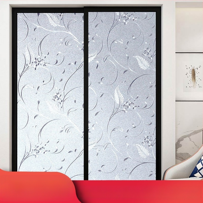 Praustuvo stiklo plėvelė privatumo užtikrinimui, matinė, geometrinis raštas, vienas lapas (vonios langams)