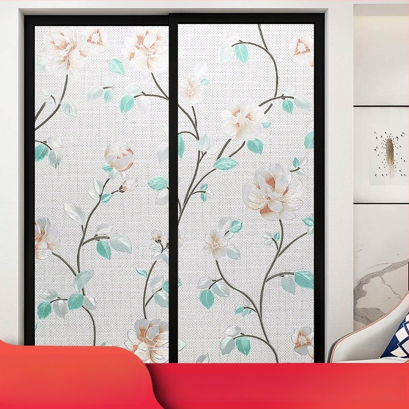 Praustuvo stiklo plėvelė privatumo užtikrinimui, matinė, geometrinis raštas, vienas lapas (vonios langams)