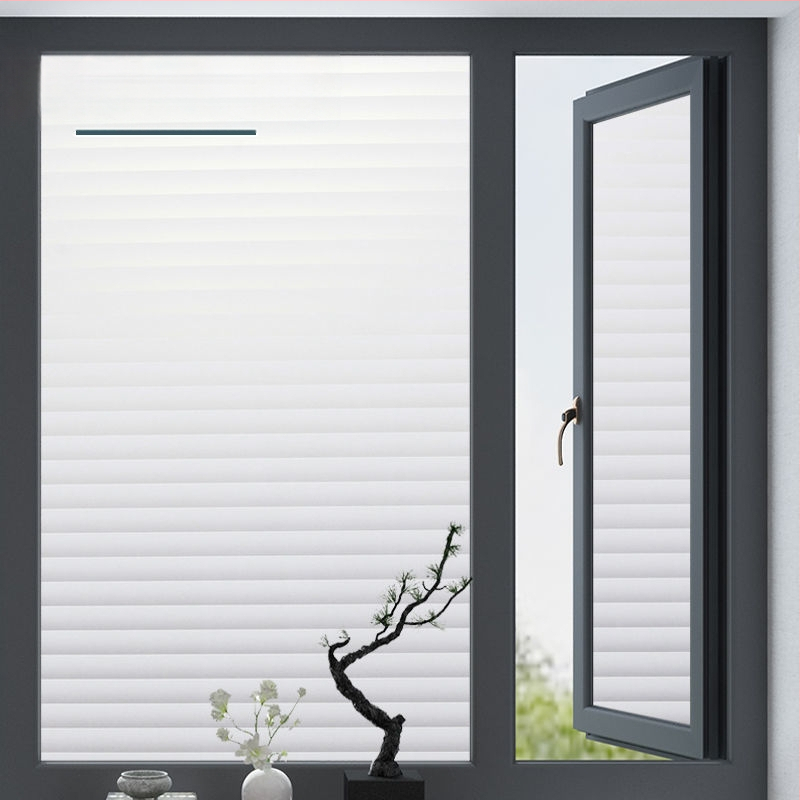 PVC lango filmas privatumo užtikrinimui su augalų motyvu, matinė apdaila, tinkama voniai ir stiklinėms durims – paprastas ir modernus stilius