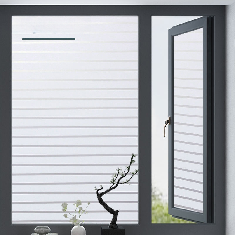 PVC lango filmas privatumo užtikrinimui su augalų motyvu, matinė apdaila, tinkama voniai ir stiklinėms durims – paprastas ir modernus stilius