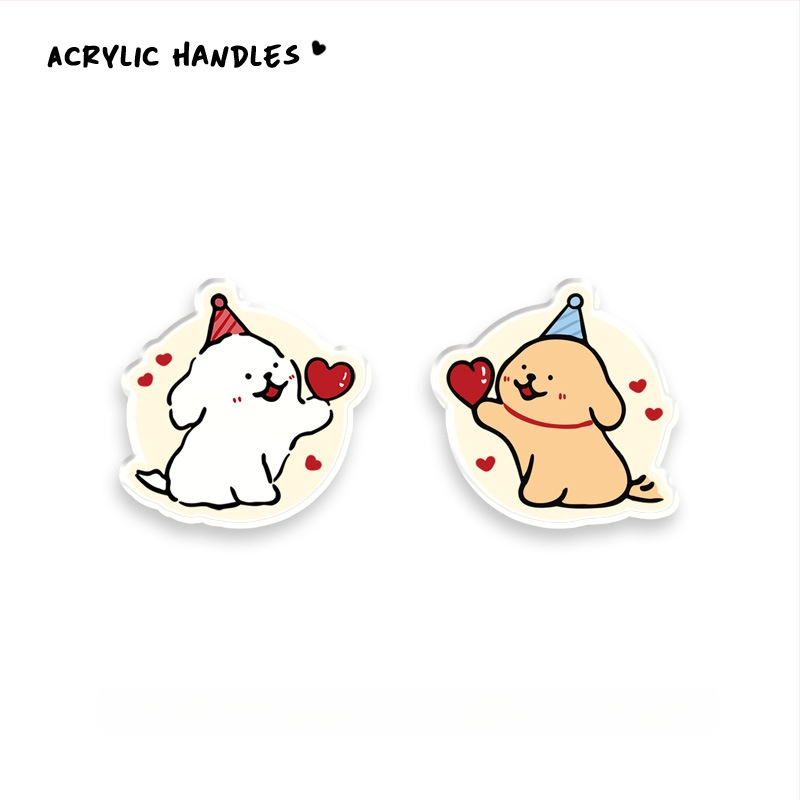 Дръжка за шкаф от акрил, дизайн с мило животно, JY376, Nine One, 1 бр.