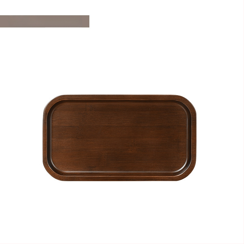 Stačiakampis bambukinis arbatos padėklas su glazūruota paviršiumi, vientisas raštas, naujo Kinų stiliaus, tinkamas viešbučiams ir arbatos serviravimui