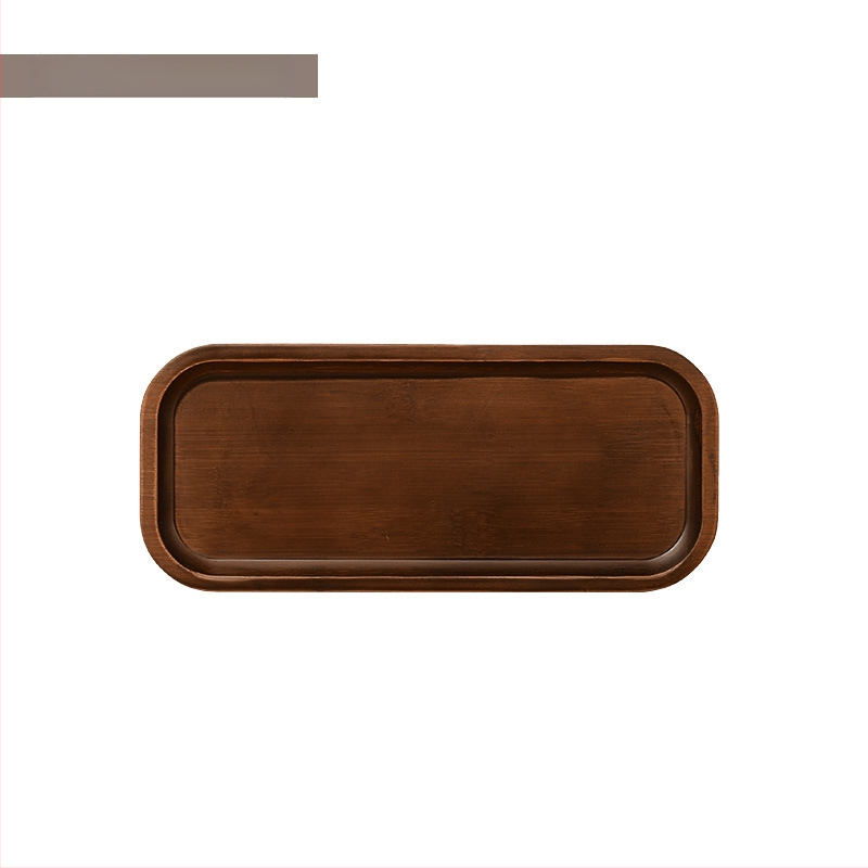 Stačiakampis bambukinis arbatos padėklas su glazūruota paviršiumi, vientisas raštas, naujo Kinų stiliaus, tinkamas viešbučiams ir arbatos serviravimui