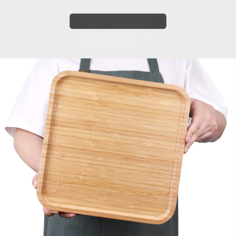 Stačiakampis bambukinis arbatos padėklas su glazūruota paviršiumi, vientisas raštas, naujo Kinų stiliaus, tinkamas viešbučiams ir arbatos serviravimui