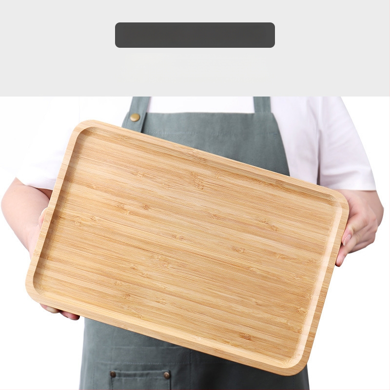 Stačiakampis bambukinis arbatos padėklas su glazūruota paviršiumi, vientisas raštas, naujo Kinų stiliaus, tinkamas viešbučiams ir arbatos serviravimui