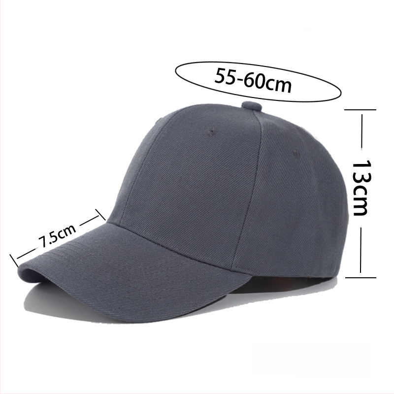 Șapcă baseball unisex cu cupolă, țesătură twill, fibră acrilică, cozoroc mare, imprimare logo, potrivită pentru toate anotimpurile