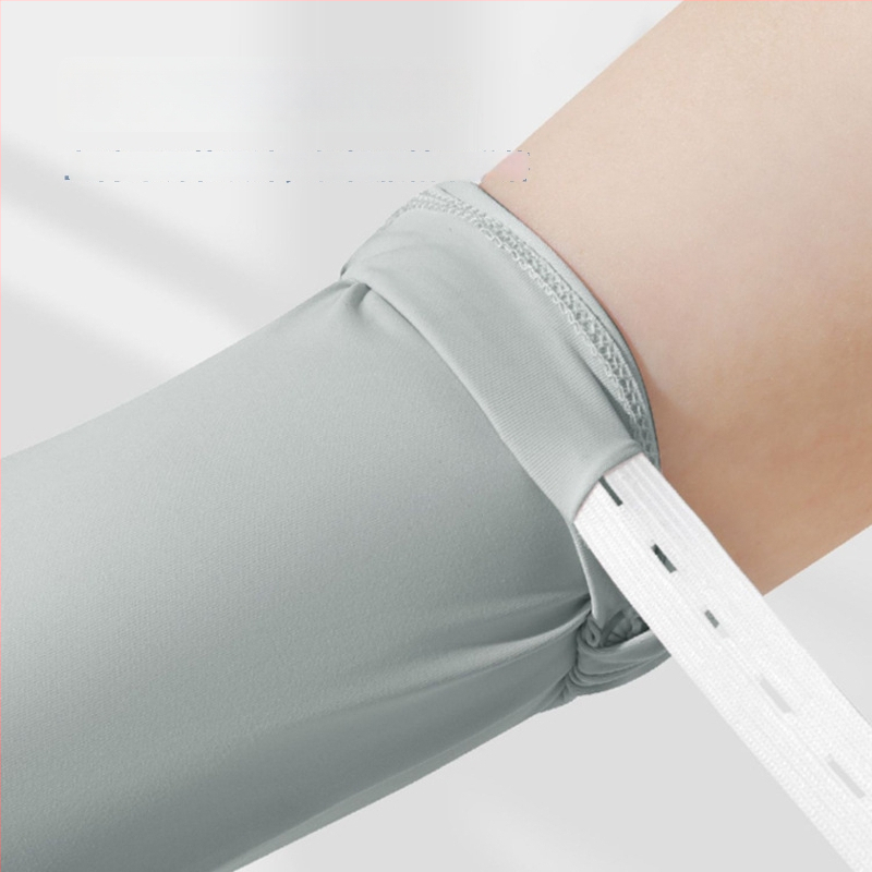 Дълги UV ръкавици от ледено копринено плат — нейлон/ice silk смес с 11–20% спандекс, UV защита, лято 2024