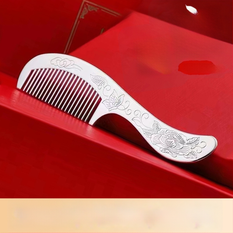 S999 grynas sidabras plaukų šukė, gėlės formos, rankų darbas, plaukų aksesuarai