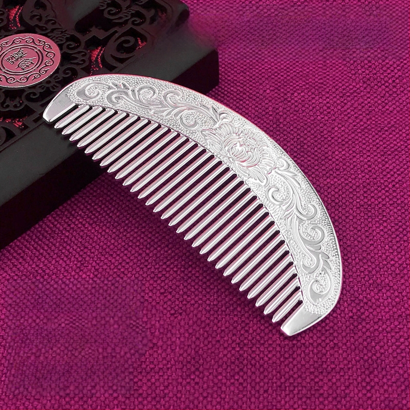 S999 grynas sidabras plaukų šukė, gėlės formos, rankų darbas, plaukų aksesuarai