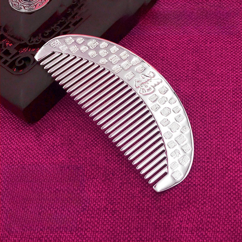 S999 grynas sidabras plaukų šukė, gėlės formos, rankų darbas, plaukų aksesuarai