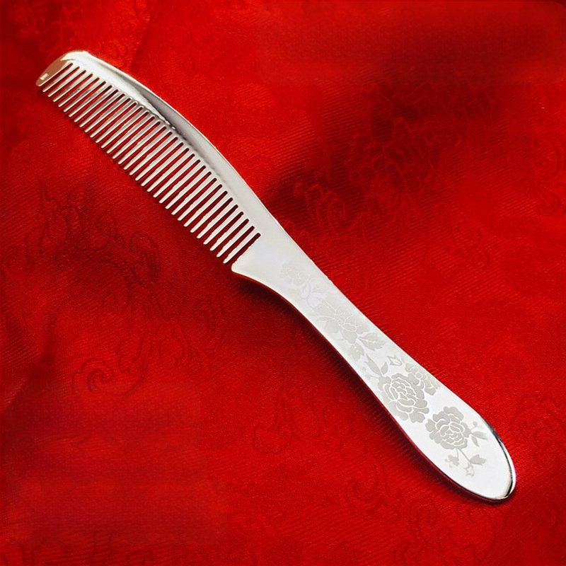 S999 grynas sidabras plaukų šukė, gėlės formos, rankų darbas, plaukų aksesuarai