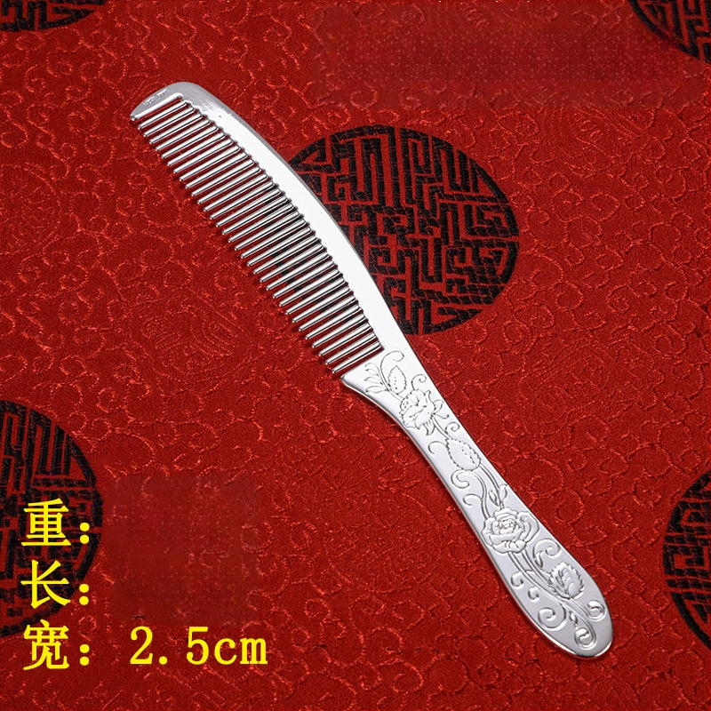 S999 grynas sidabras plaukų šukė, gėlės formos, rankų darbas, plaukų aksesuarai