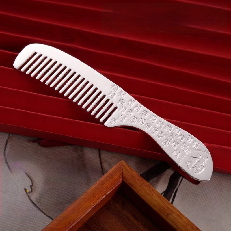 S999 grynas sidabras plaukų šukė, gėlės formos, rankų darbas, plaukų aksesuarai