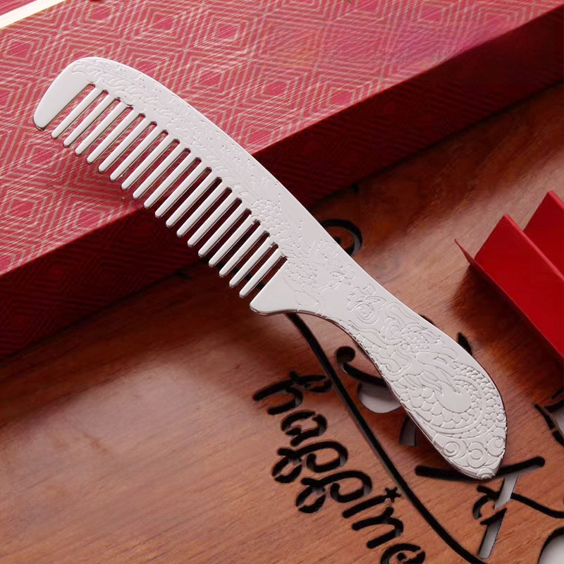 S999 grynas sidabras plaukų šukė, gėlės formos, rankų darbas, plaukų aksesuarai