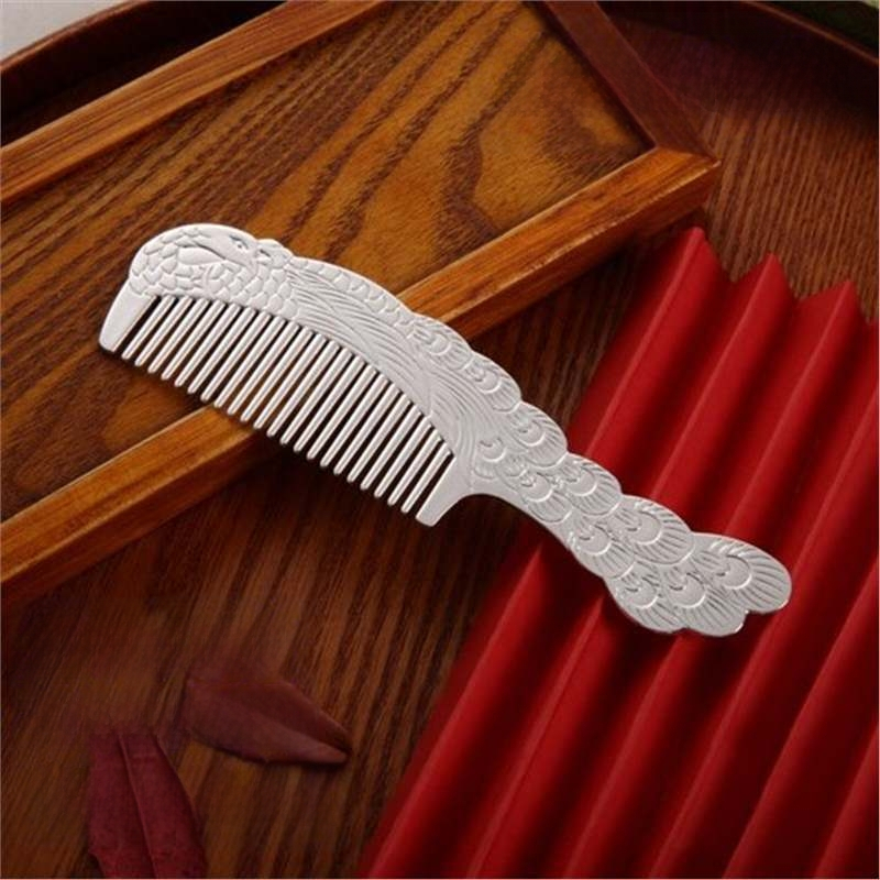 S999 grynas sidabras plaukų šukė, gėlės formos, rankų darbas, plaukų aksesuarai