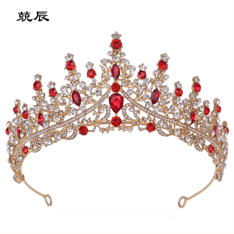 Булчинска корона с кристали, сплав; покритие: дебело сребро/KC злато; обработка: диамант; дамски стил