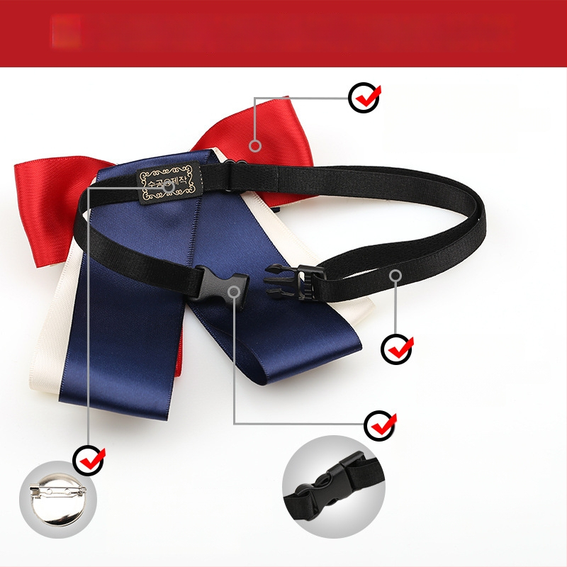 Moteriška kaklo gėlės kaklaraištis, poliesterio pamušalas, yarn-dyed vienos spalvos, plokščias galvutės stilius