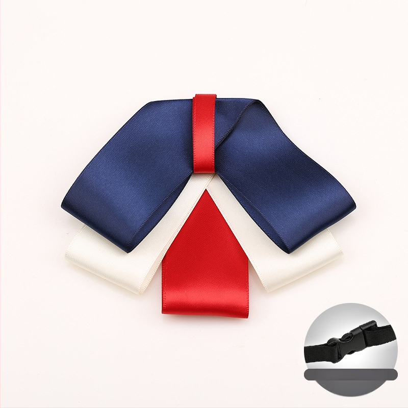 Moteriška kaklo gėlės kaklaraištis, poliesterio pamušalas, yarn-dyed vienos spalvos, plokščias galvutės stilius