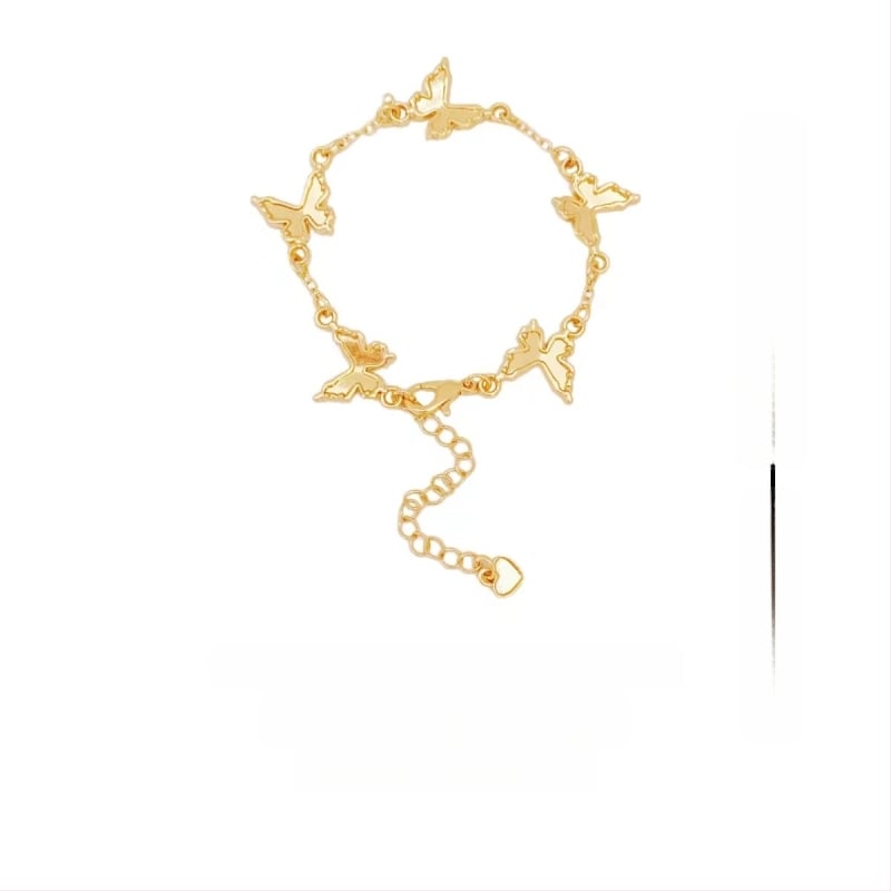 Гривна от неръждаема стомана с мотив пеперуда – Jiayue, DIY комплект за жени, електроплакиране; стил женски, литературно ретро