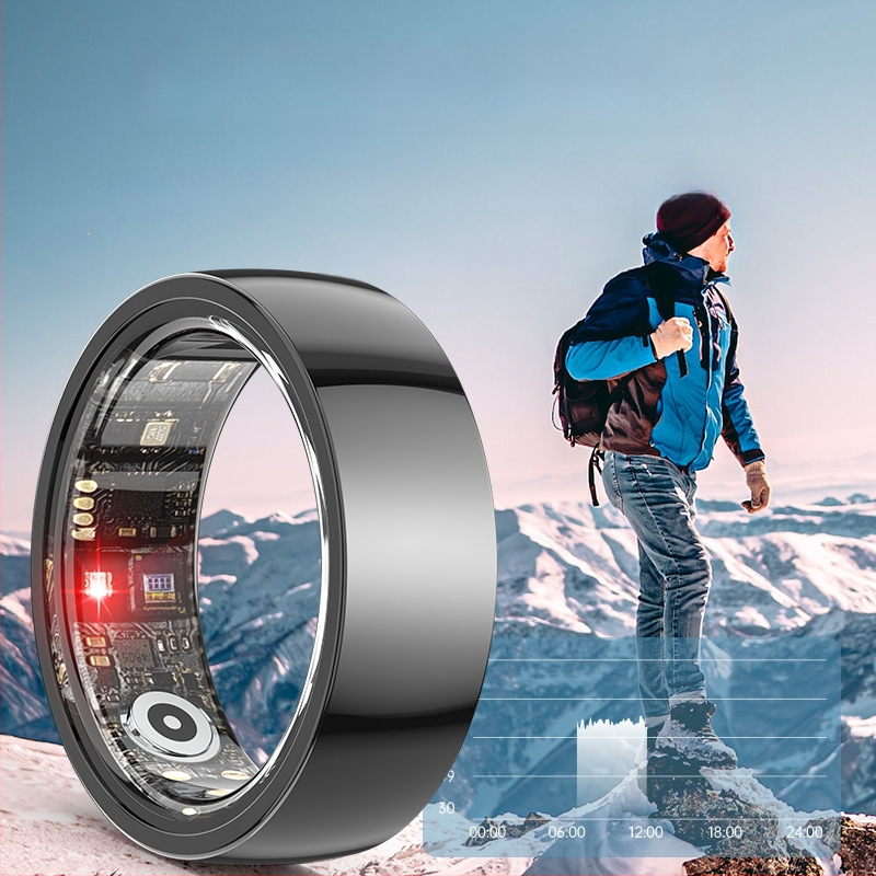 Έξυπνο δαχτυλίδι με παρακολούθηση καρδιακού παλμού, οξυγόνου αίματος, ύπνου και βημάτων – αδιάβροχο για κολύμβηση