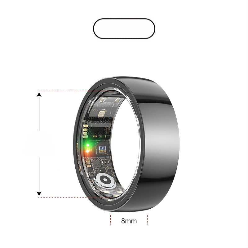 Έξυπνο δαχτυλίδι με παρακολούθηση καρδιακού παλμού, οξυγόνου αίματος, ύπνου και βημάτων – αδιάβροχο για κολύμβηση