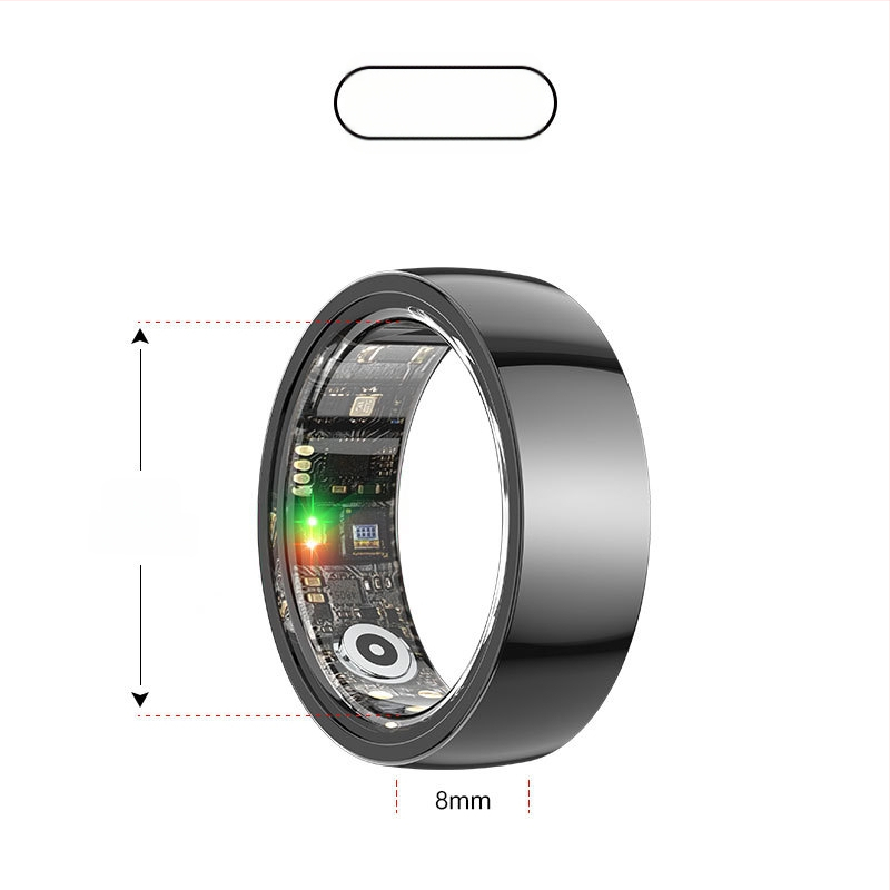 Έξυπνο δαχτυλίδι με παρακολούθηση καρδιακού παλμού, οξυγόνου αίματος, ύπνου και βημάτων – αδιάβροχο για κολύμβηση