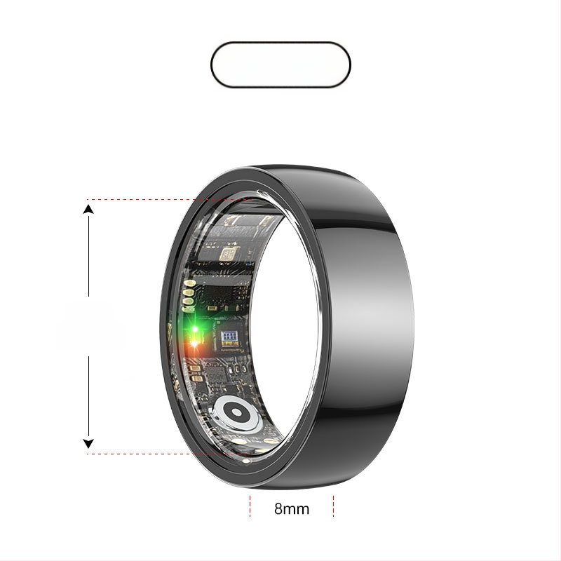 Έξυπνο δαχτυλίδι με παρακολούθηση καρδιακού παλμού, οξυγόνου αίματος, ύπνου και βημάτων – αδιάβροχο για κολύμβηση