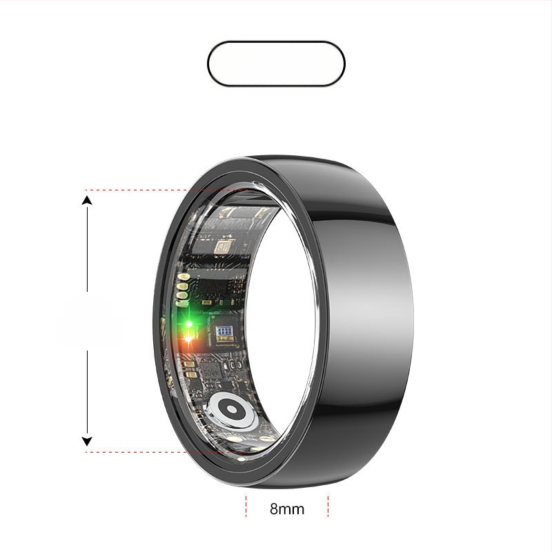 Έξυπνο δαχτυλίδι με παρακολούθηση καρδιακού παλμού, οξυγόνου αίματος, ύπνου και βημάτων – αδιάβροχο για κολύμβηση