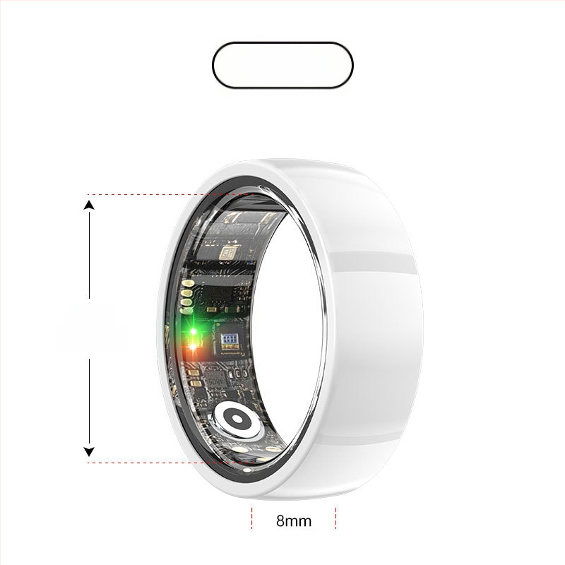 Έξυπνο δαχτυλίδι με παρακολούθηση καρδιακού παλμού, οξυγόνου αίματος, ύπνου και βημάτων – αδιάβροχο για κολύμβηση